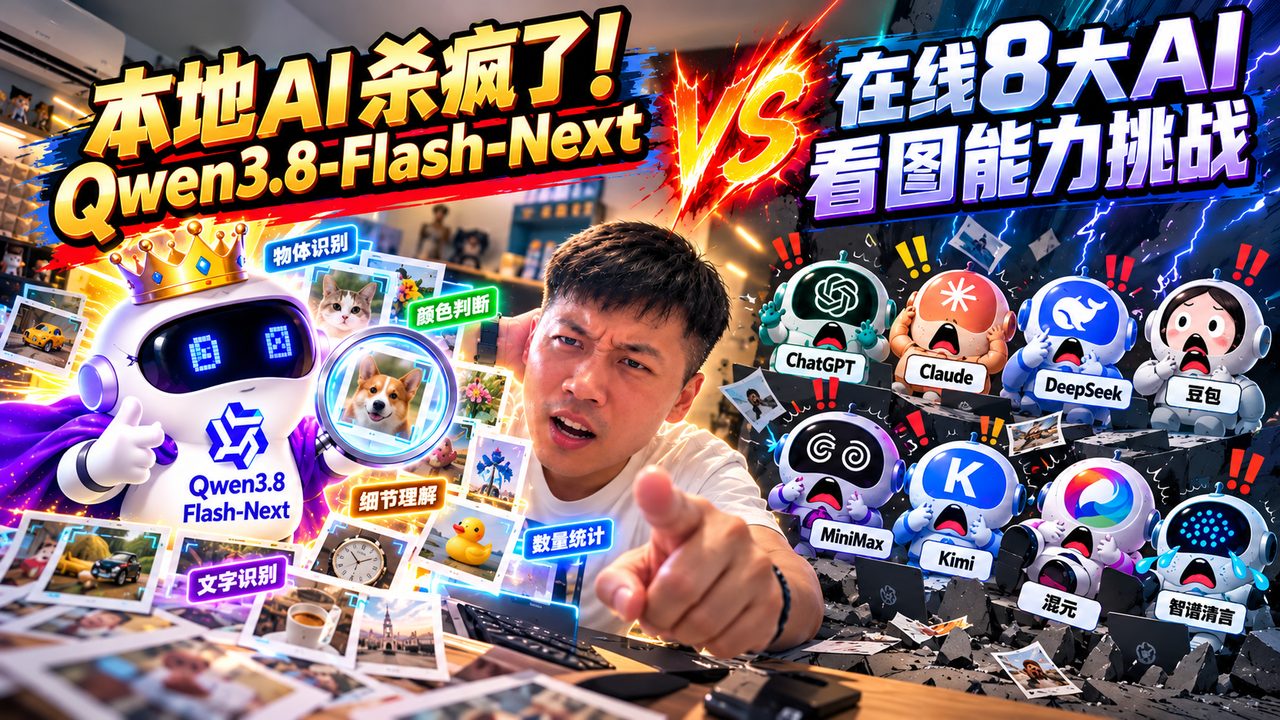 本地 AI 单挑 8 大在线 AI：一张图，测出多少识图细节？
