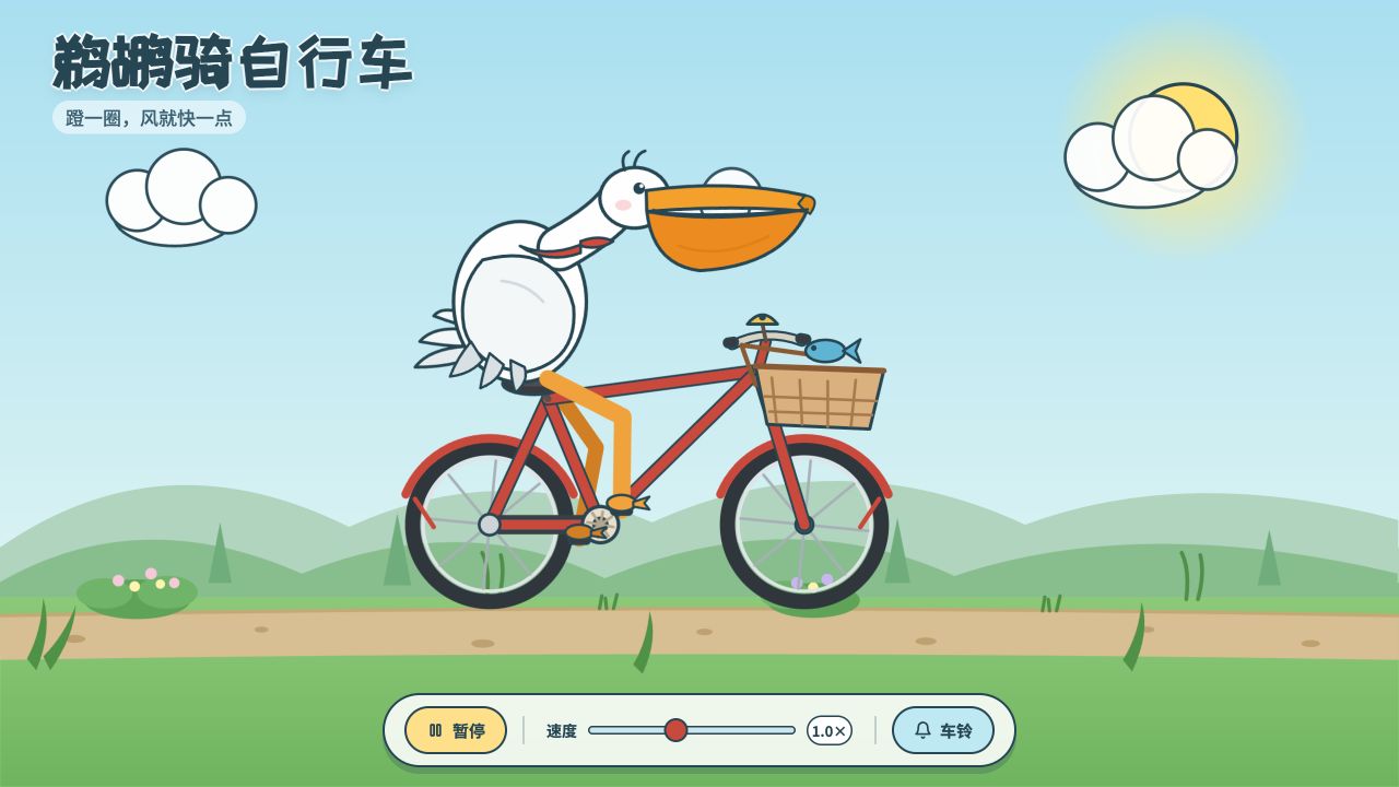 豆包 2.1 Pro 生成的鹈鹕骑自行车网页实际截图